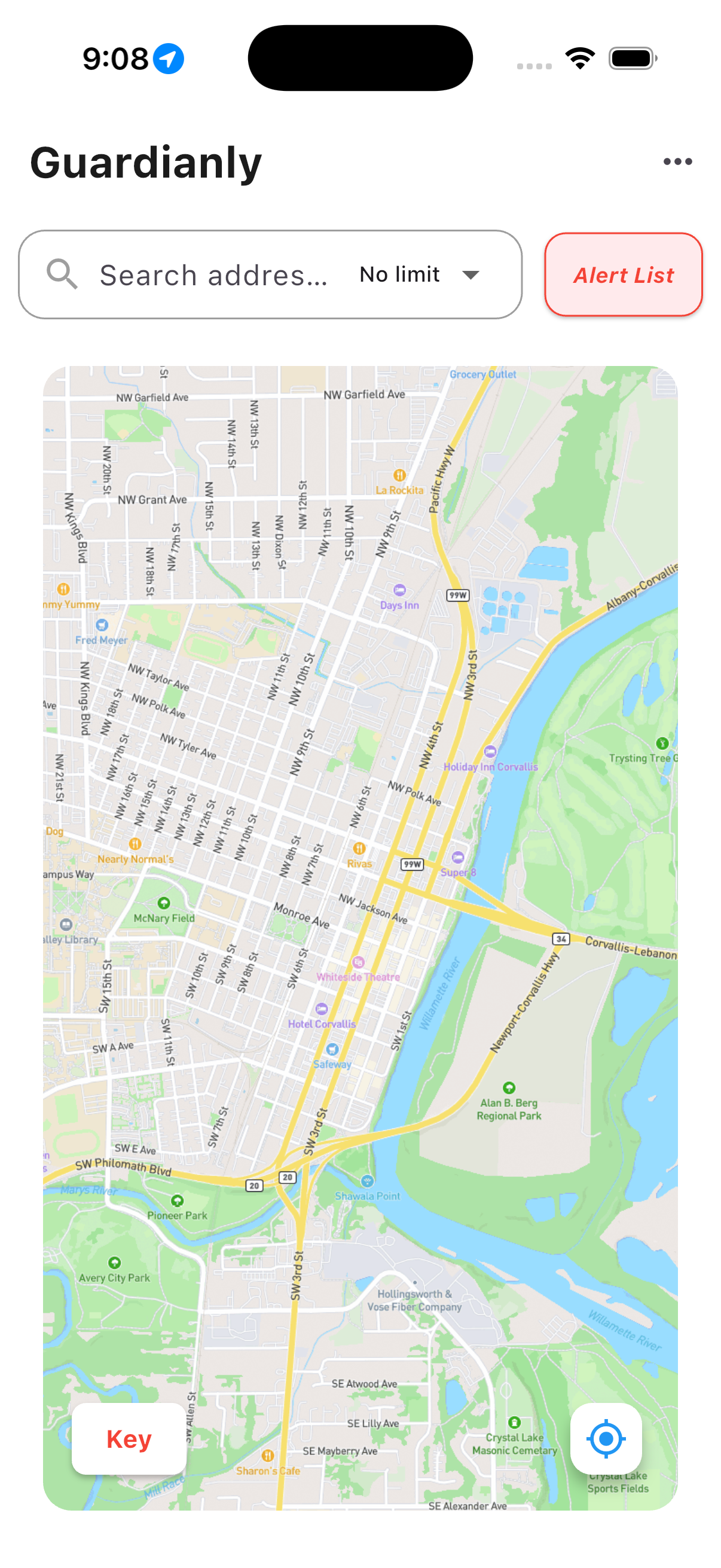 Guardianly Map View