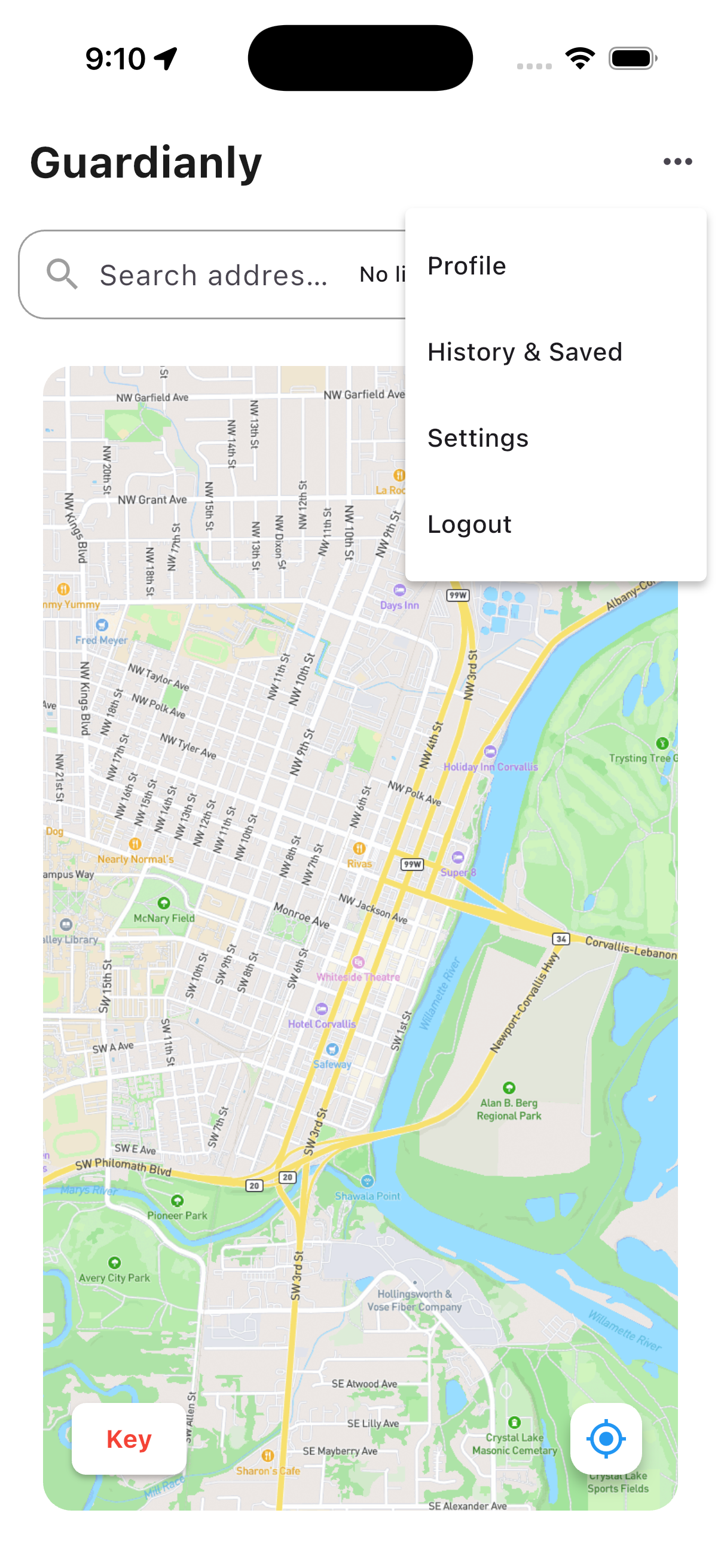 Guardianly Profile Menu